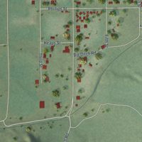 Second close-up of the map of Panaca, Nevada print showing more streets and buildings