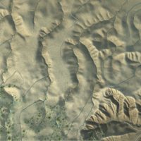 Second close-up of the map of Panoche, California print showing more streets and buildings