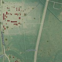 Second close-up of the map of Paradis, Louisiana print showing more streets and buildings