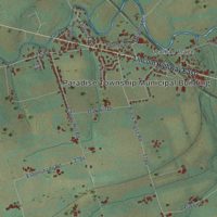 Second close-up of the map of Paradise, Lancaster County, Pennsylvania print showing more streets and buildings