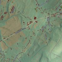 Second close-up of the map of Paradise, York County, Pennsylvania print showing more streets and buildings
