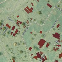 Second close-up of the map of Parc, New York print showing more streets and buildings
