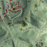 Second close-up of the map of Parcelas Nuevas, Puerto Rico print showing more streets and buildings