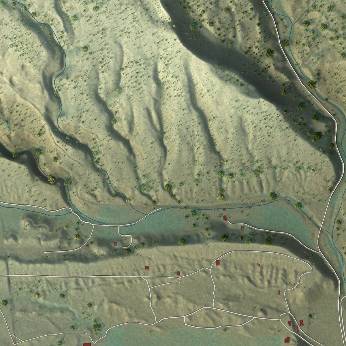 Second close-up of the map of Park Center, Colorado print showing more streets and buildings