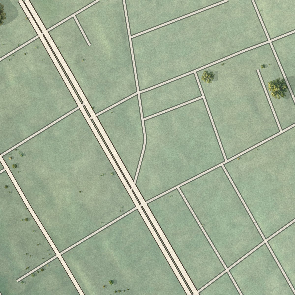 Second close-up of the map of Park Circle, Maryland print showing more streets and buildings