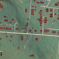 Second close-up of the map of Park Crest, Pennsylvania print showing more streets and buildings
