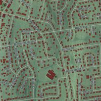 Second close-up of the map of Park Ridge, New Jersey print showing more streets and buildings