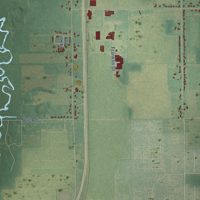 Second close-up of the map of Park, St. Joseph County, Michigan print showing more streets and buildings