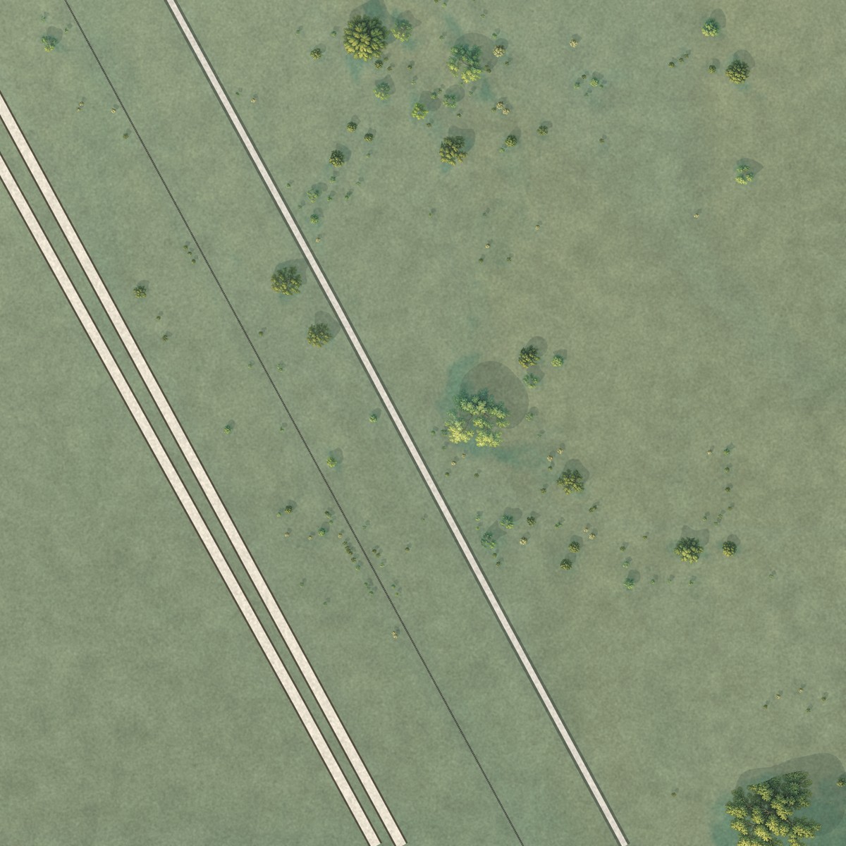 Second close-up of the map of Parker, Washington print showing more streets and buildings