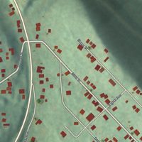 Second close-up of the map of Parkhill, Pennsylvania print showing more streets and buildings