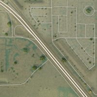 Second close-up of the map of Parksdale, California print showing more streets and buildings