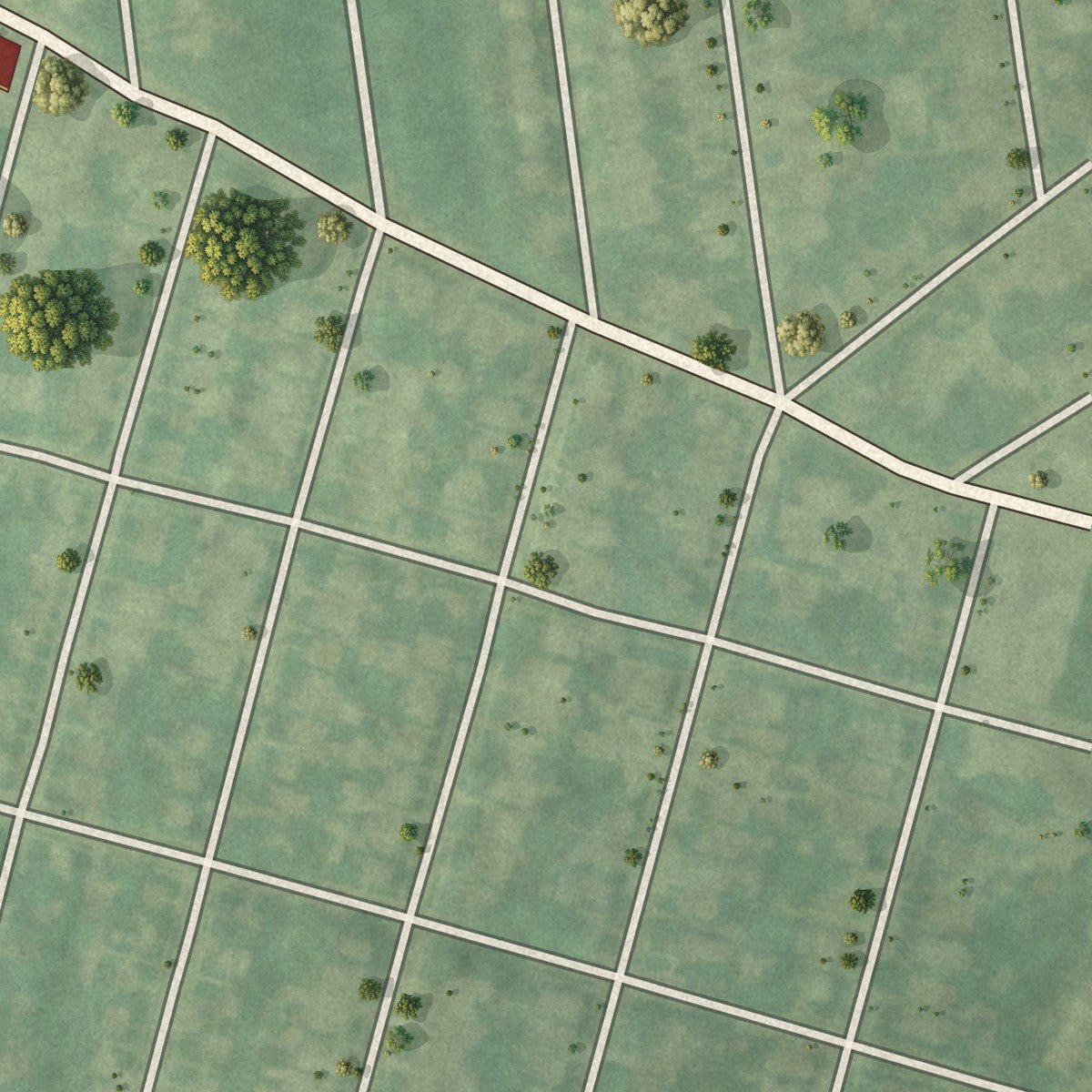 Second close-up of the map of Parkside, Pennsylvania print showing more streets and buildings