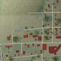 Second close-up of the map of Parma, Missouri print showing more streets and buildings