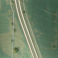 Second close-up of the map of Passaic, Missouri print showing more streets and buildings