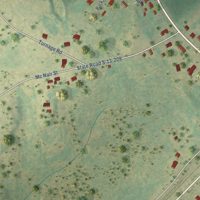 Second close-up of the map of Patrick, South Carolina print showing more streets and buildings