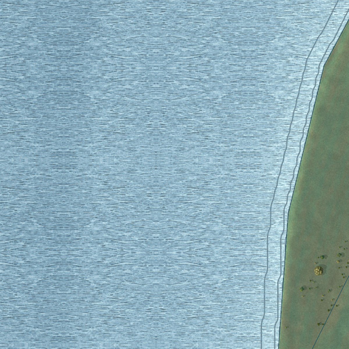 Second close-up of the map of Patriot, Indiana print showing more streets and buildings