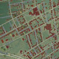 Second close-up of the map of Patterson, Louisiana print showing more streets and buildings