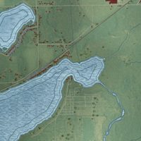 Second close-up of the map of Pavilion, Michigan print showing more streets and buildings