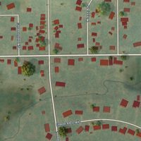 Second close-up of the map of Paw Paw, Illinois print showing more streets and buildings