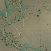 Second close-up of the map of Pawnee, Texas print showing more streets and buildings