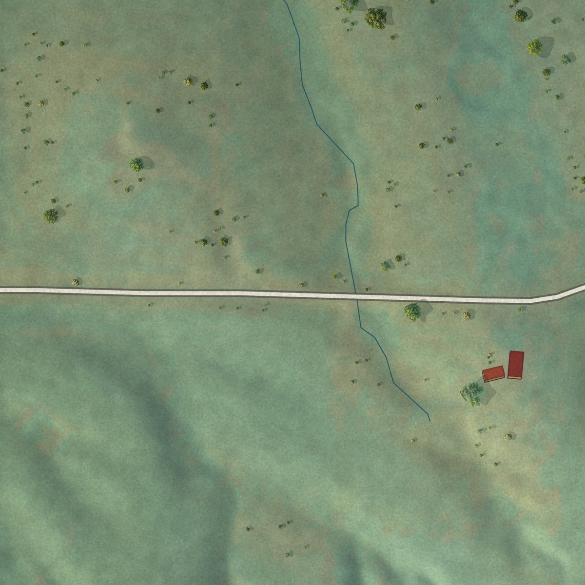 Second close-up of the map of Paynesville, Missouri print showing more streets and buildings