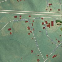 Second close-up of the map of Peachland, North Carolina print showing more streets and buildings