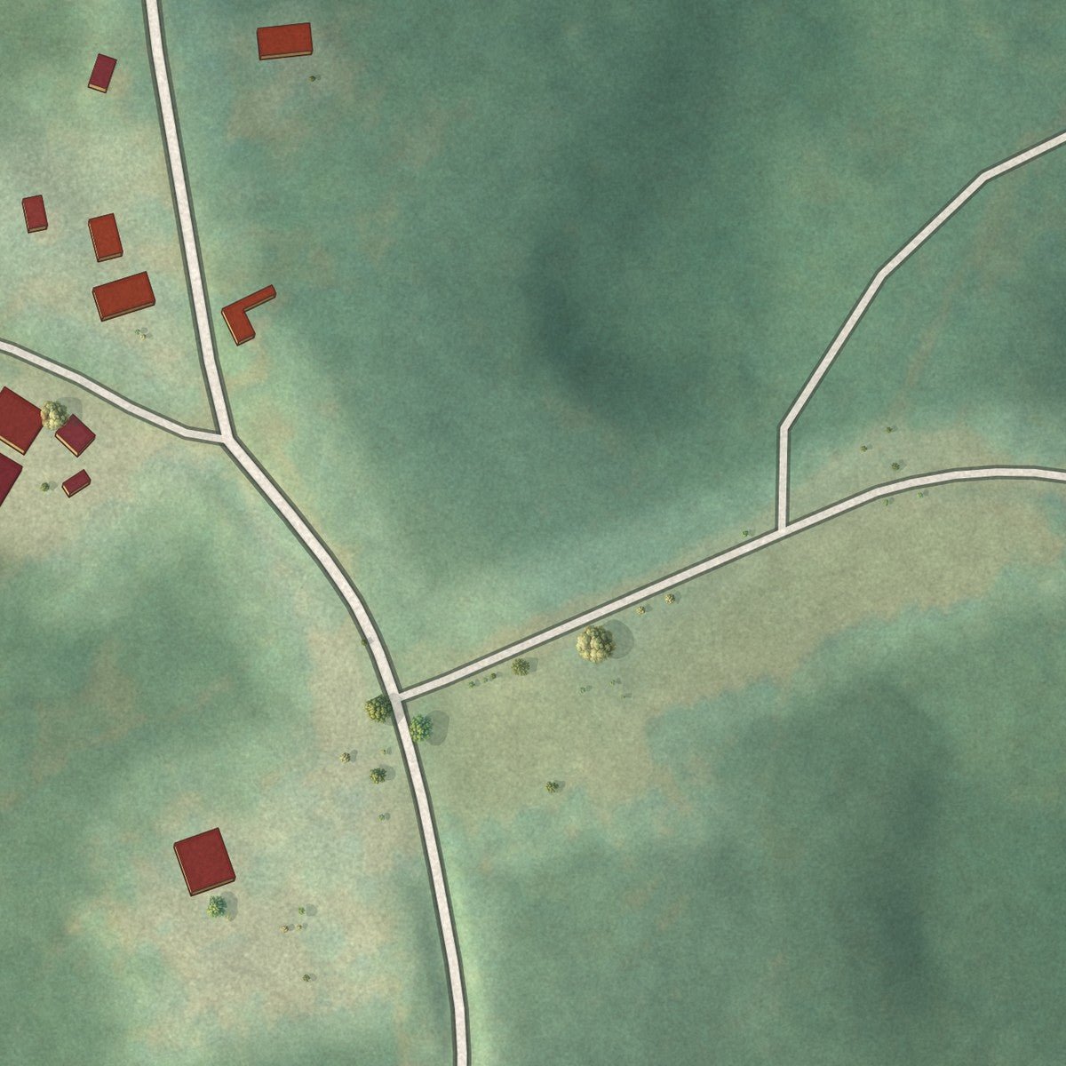 Second close-up of the map of Peak, South Carolina print showing more streets and buildings