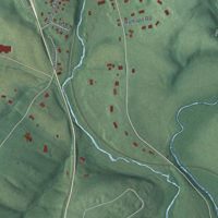 Second close-up of the map of Peapack and Gladstone, New Jersey print showing more streets and buildings
