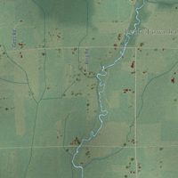 Second close-up of the map of Peck, Wisconsin print showing more streets and buildings