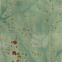 Second close-up of the map of Peculiar, Missouri print showing more streets and buildings