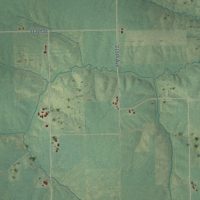 Second close-up of the map of Pekin, Iowa print showing more streets and buildings