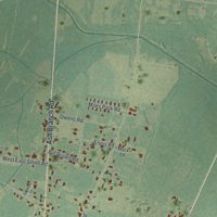Second close-up of the map of Pembroke, Georgia print showing more streets and buildings