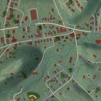 Second close-up of the map of Pembroke, Virginia print showing more streets and buildings