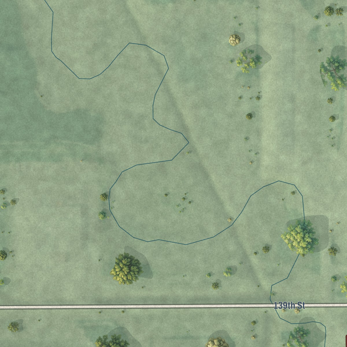 Second close-up of the map of Pembrook Colony, South Dakota print showing more streets and buildings