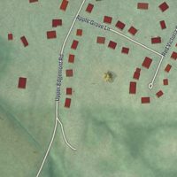 Second close-up of the map of Pen Mar, Pennsylvania print showing more streets and buildings