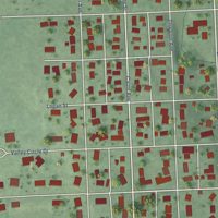 Second close-up of the map of Pender, Nebraska print showing more streets and buildings