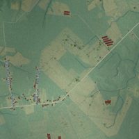 Second close-up of the map of Penderlea, North Carolina print showing more streets and buildings