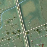 Second close-up of the map of Penn Farms, Pennsylvania print showing more streets and buildings