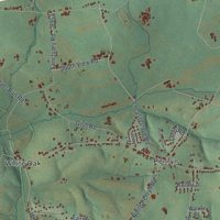 Second close-up of the map of Penn, Lancaster County, Pennsylvania print showing more streets and buildings