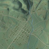 Second close-up of the map of Penn, Lycoming County, Pennsylvania print showing more streets and buildings