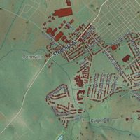 Second close-up of the map of Penn, York County, Pennsylvania print showing more streets and buildings