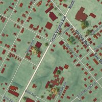 Second close-up of the map of Penns Grove, New Jersey print showing more streets and buildings