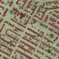 Second close-up of the map of Penrose, Missouri print showing more streets and buildings