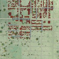Second close-up of the map of Peoria Heights, Illinois print showing more streets and buildings