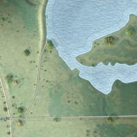 Second close-up of the map of Perrin, Texas print showing more streets and buildings