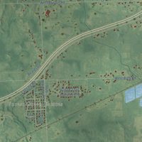 Second close-up of the map of Perry, Shiawassee County, Michigan print showing more streets and buildings