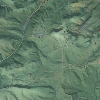 Second close-up of the map of Perrydale, Oregon print showing more streets and buildings