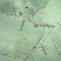 Second close-up of the map of Perth, New York print showing more streets and buildings