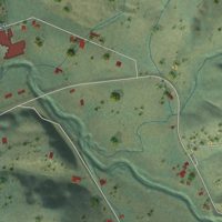 Second close-up of the map of Pescadero, California print showing more streets and buildings