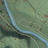 Second close-up of the map of Peshastin, Washington print showing more streets and buildings